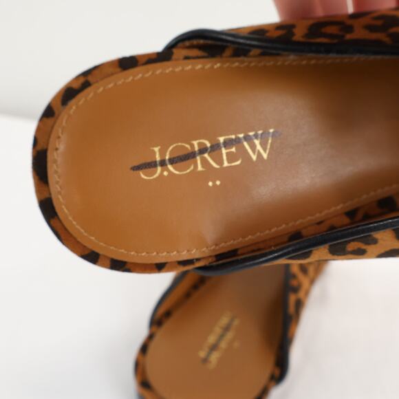 J.Crew Factory Bow Slip-On Mules Leopard Print Size 9.5 NWOT - Picture 6 of 9